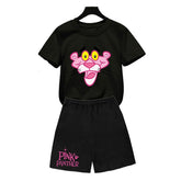 Children pink panther Girls Clothes Boys Cartoon T-Shirt-TB00974-Veeddydropshipping